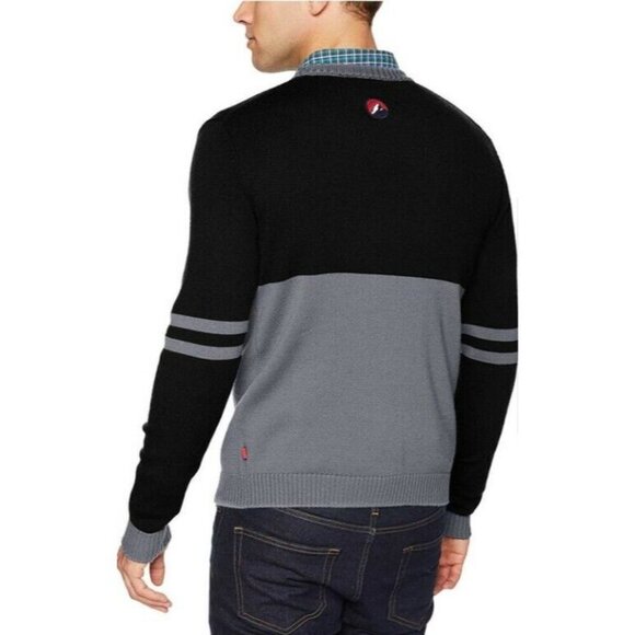 Mountain Khakis POW XVIII Knit Merino Wool Crew Sweater Mens Small Black - Picture 4 of 5